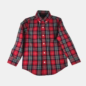 Janie and Jack Red Plaid Button-Down Shirt